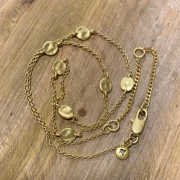 Madewell Gold Disc Necklace NWOT - Picture 2 of 8